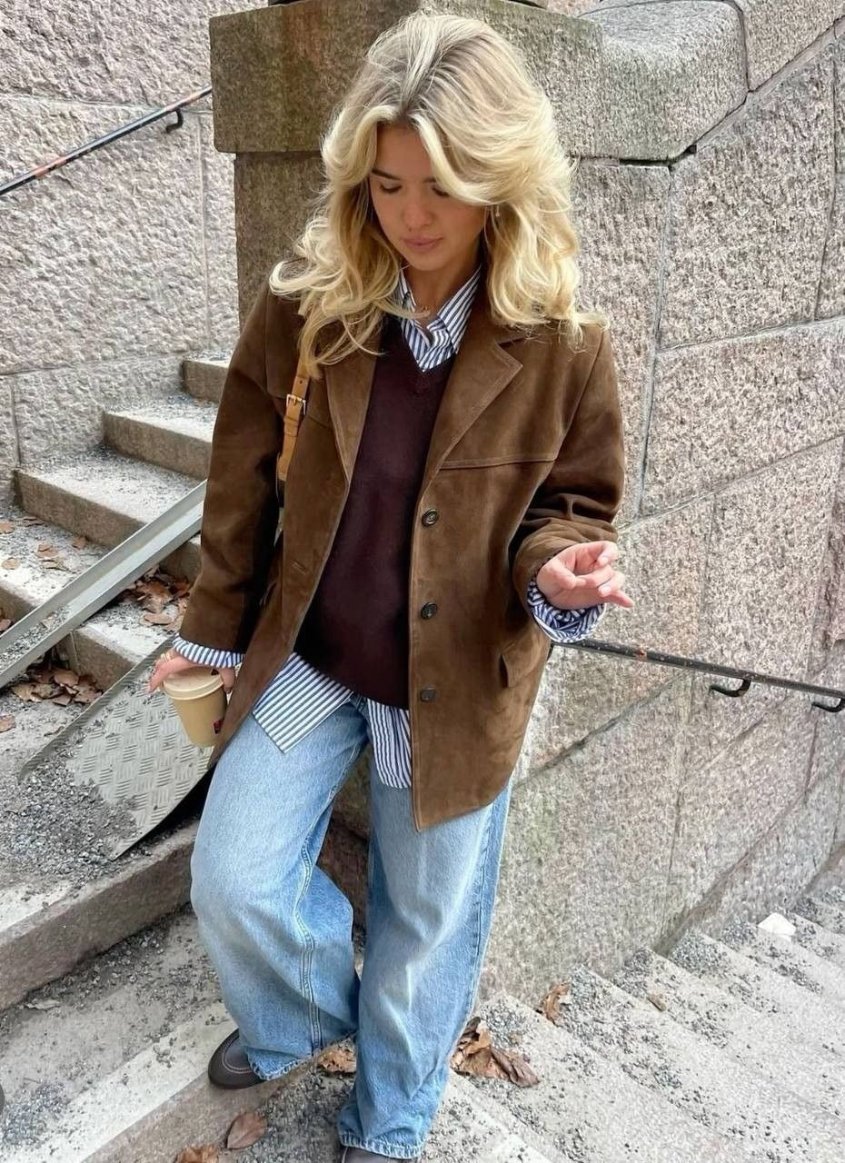 Clara | Kavaj i Brunt Tweed