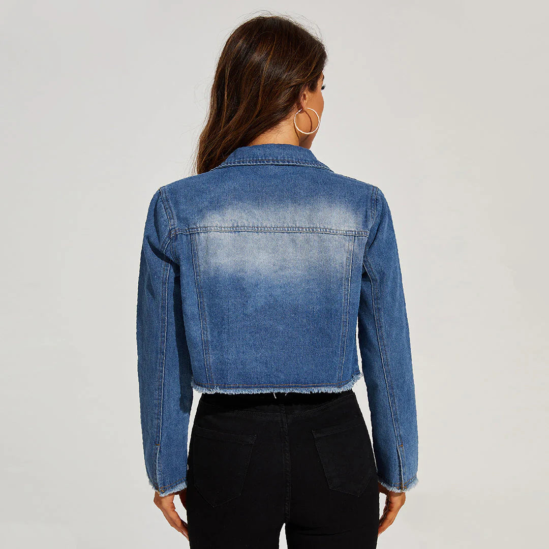 Elina | Kort Jeansjacka
