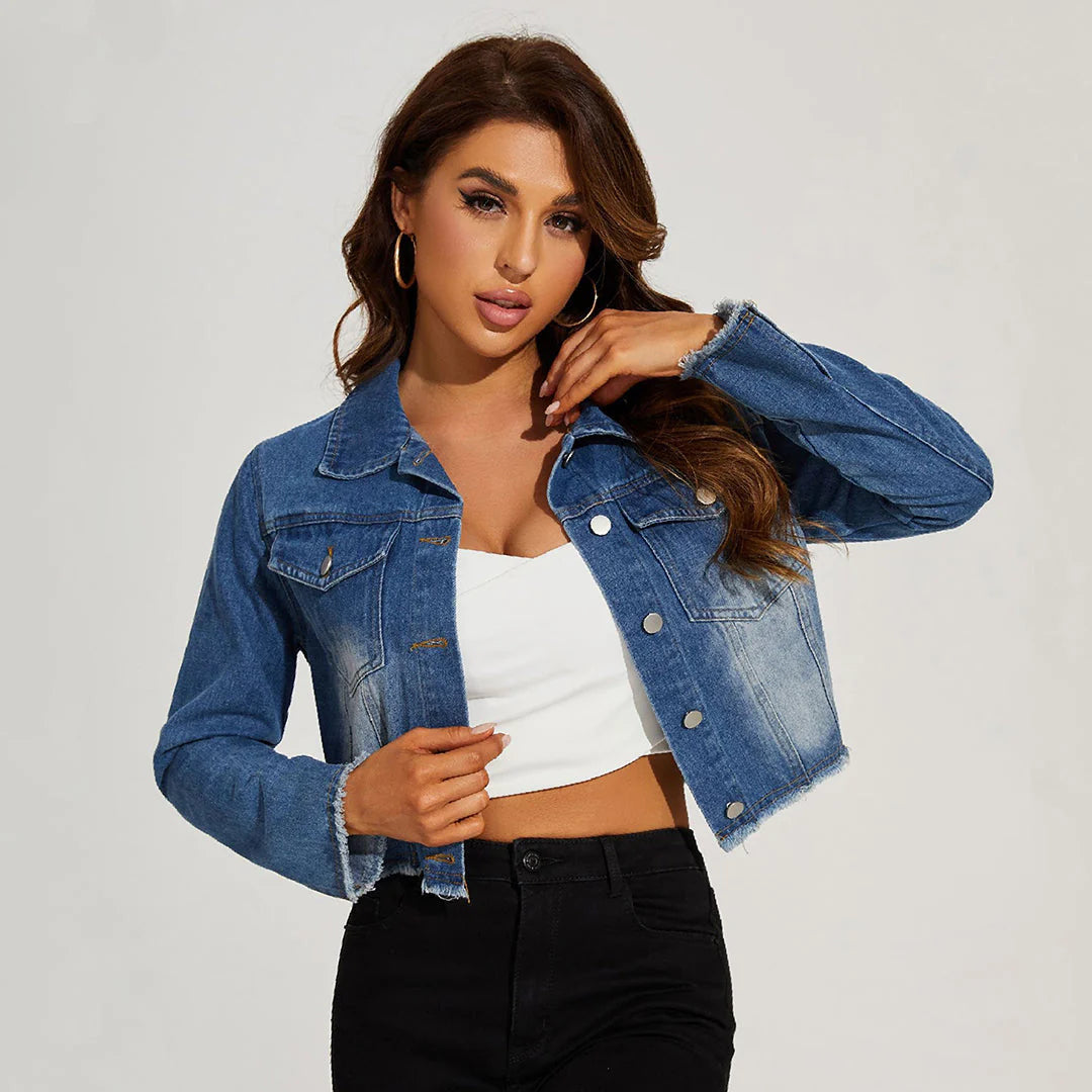 Elina | Kort Jeansjacka