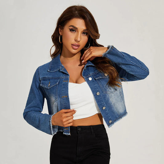Elina | Kort Jeansjacka